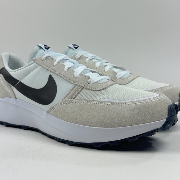 Nike Waffle NAV Mens White Black Sneakers Shoes Running Athletic FJ4195-100 - Picture 2 of 8